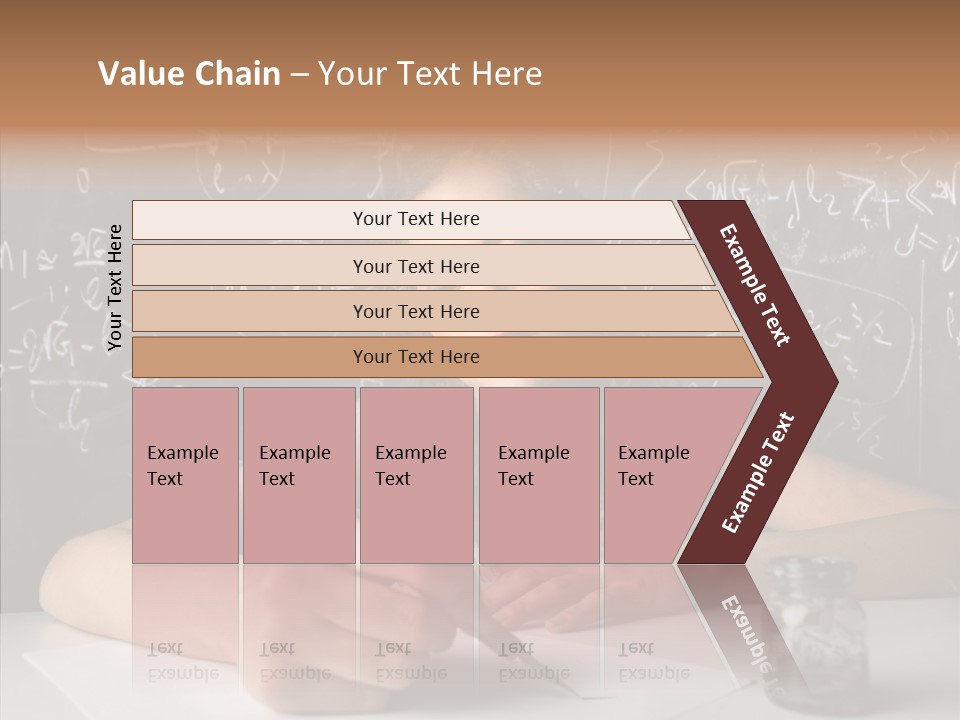 University Desk Blonde PowerPoint Template