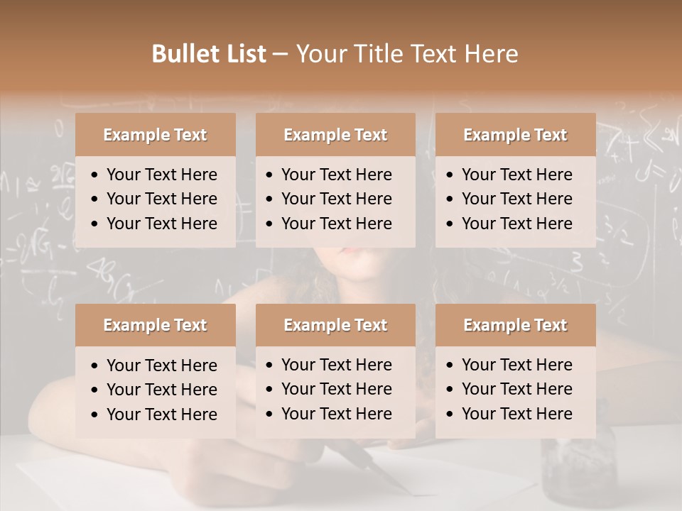 University Desk Blonde PowerPoint Template