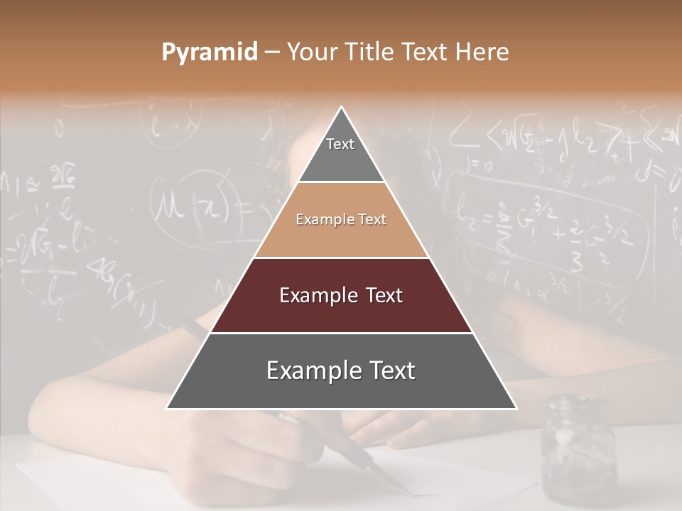 University Desk Blonde PowerPoint Template