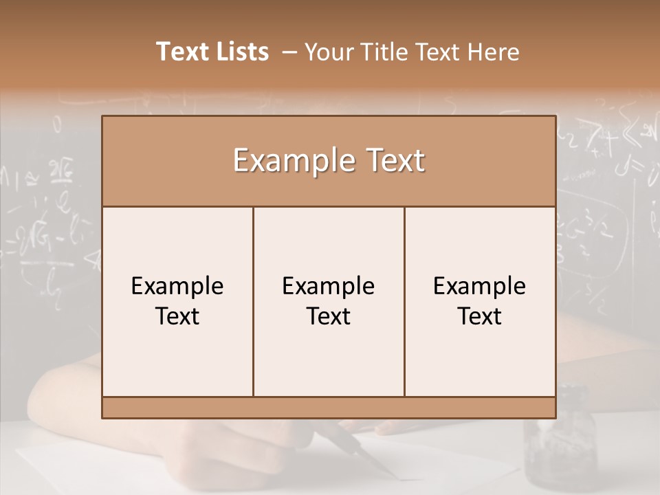 University Desk Blonde PowerPoint Template