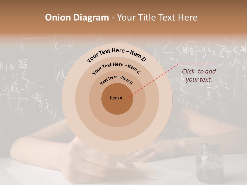 University Desk Blonde PowerPoint Template