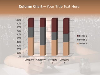 University Desk Blonde PowerPoint Template