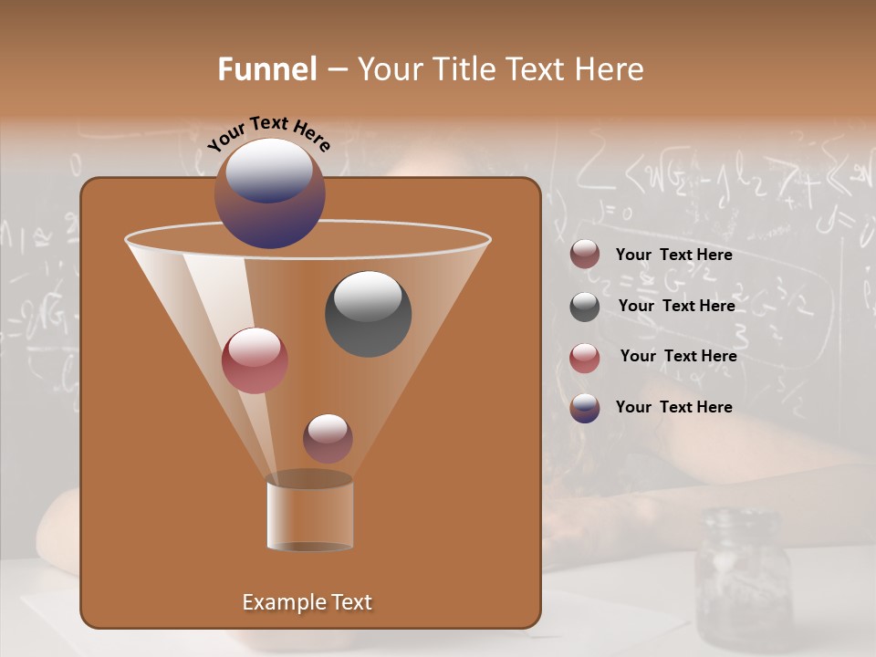 University Desk Blonde PowerPoint Template