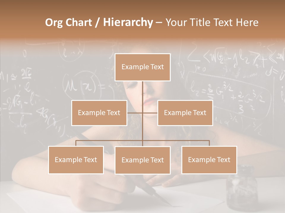 University Desk Blonde PowerPoint Template