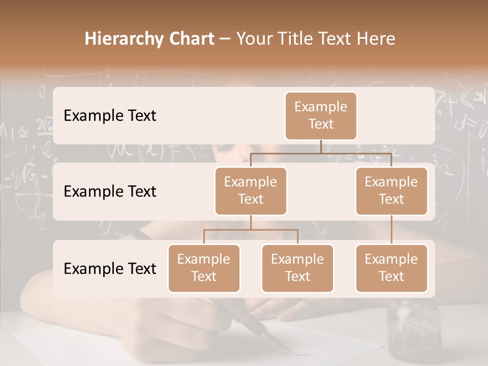 University Desk Blonde PowerPoint Template