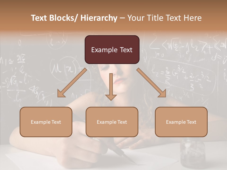 University Desk Blonde PowerPoint Template