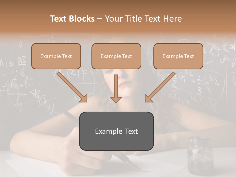 University Desk Blonde PowerPoint Template