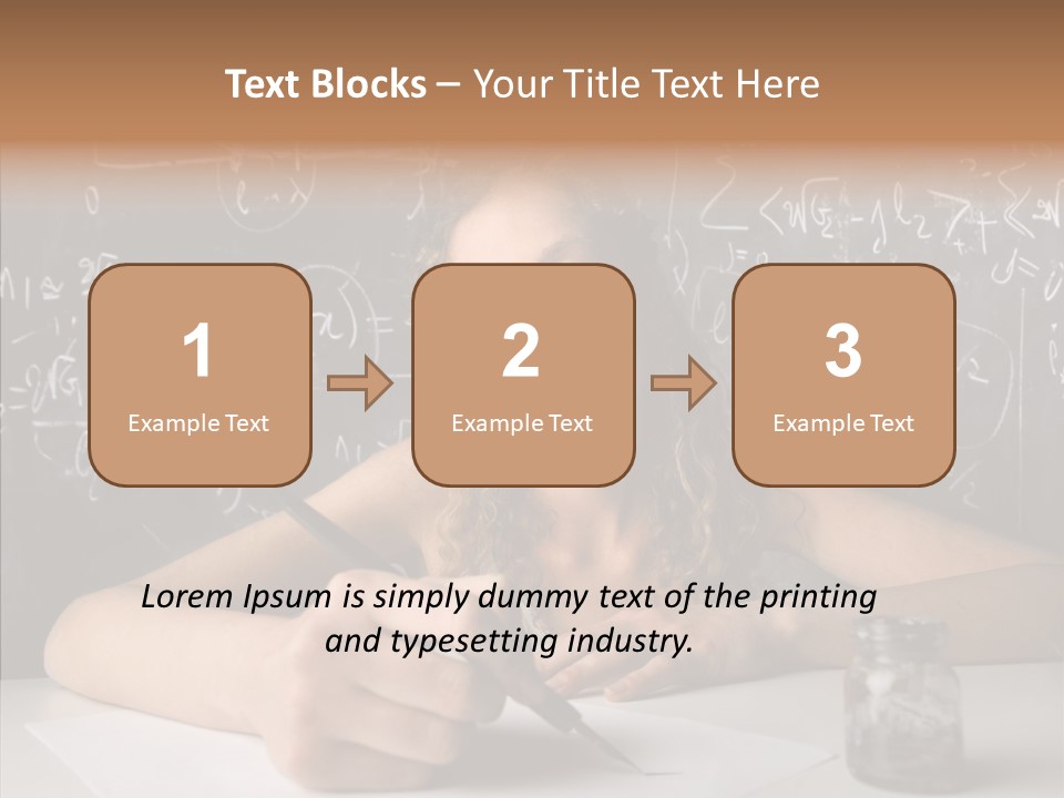 University Desk Blonde PowerPoint Template