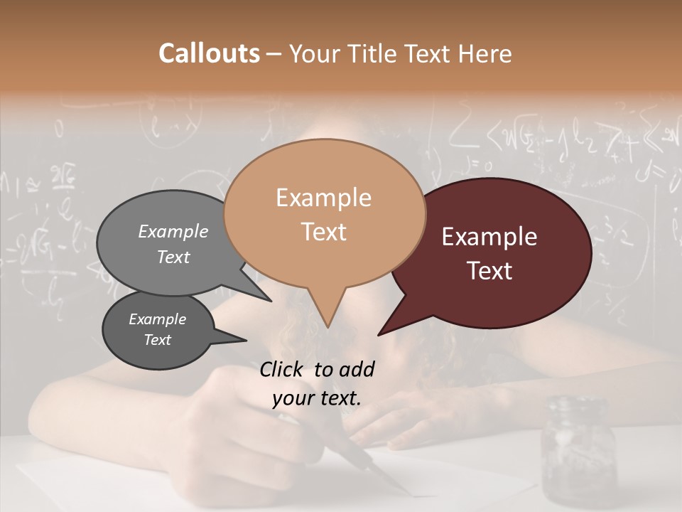 University Desk Blonde PowerPoint Template