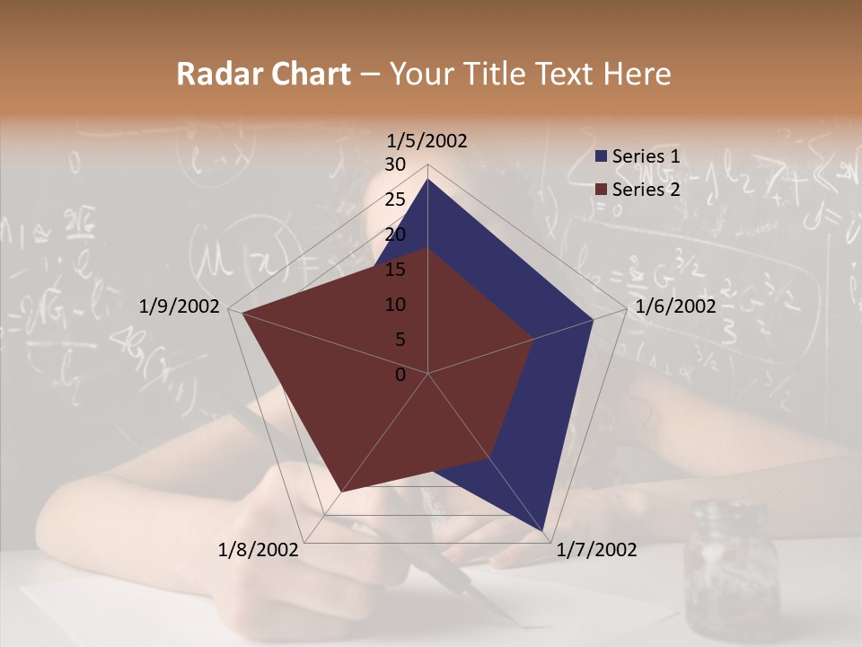 University Desk Blonde PowerPoint Template