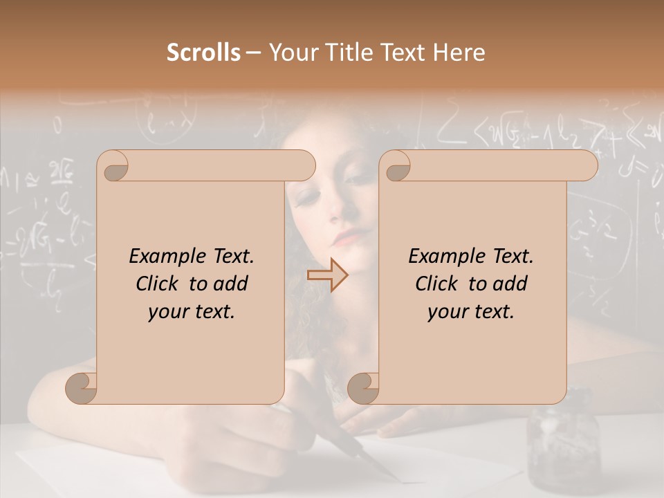 University Desk Blonde PowerPoint Template