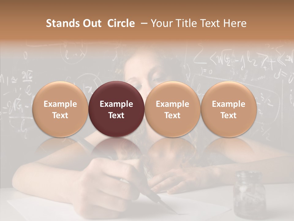 University Desk Blonde PowerPoint Template