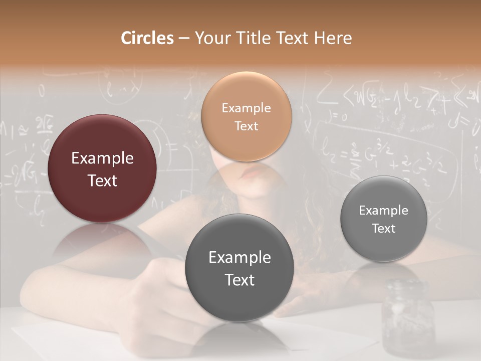 University Desk Blonde PowerPoint Template