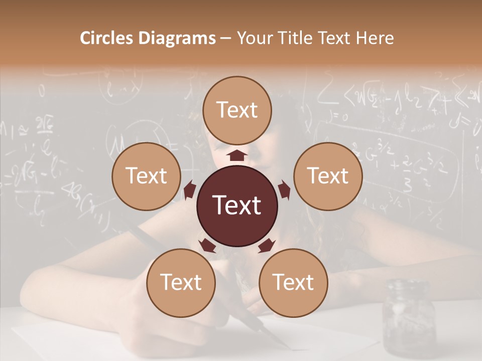 University Desk Blonde PowerPoint Template