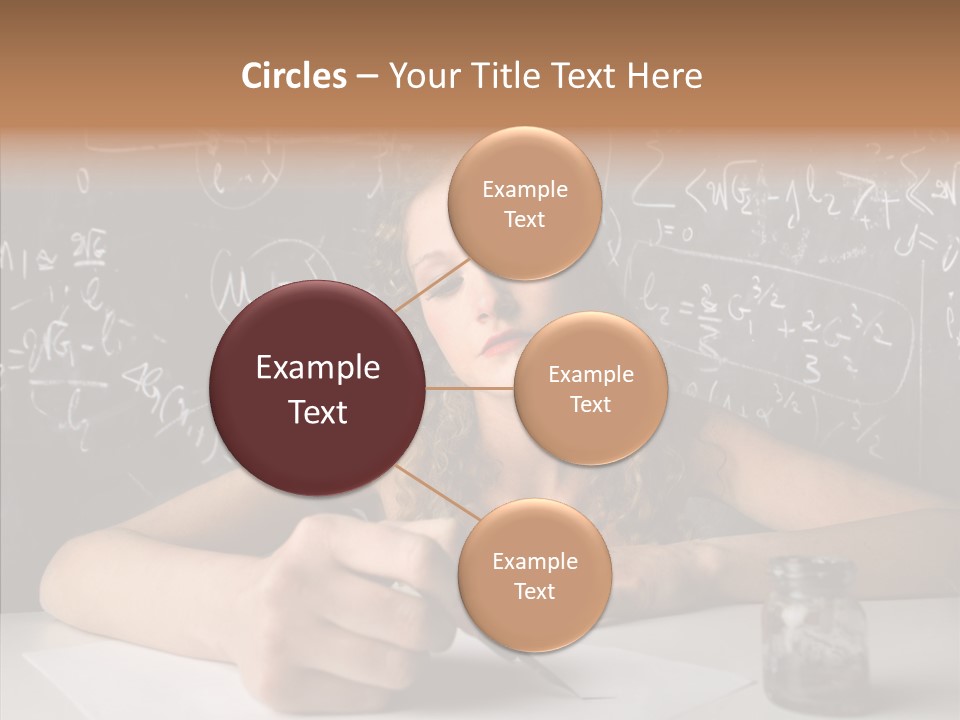 University Desk Blonde PowerPoint Template