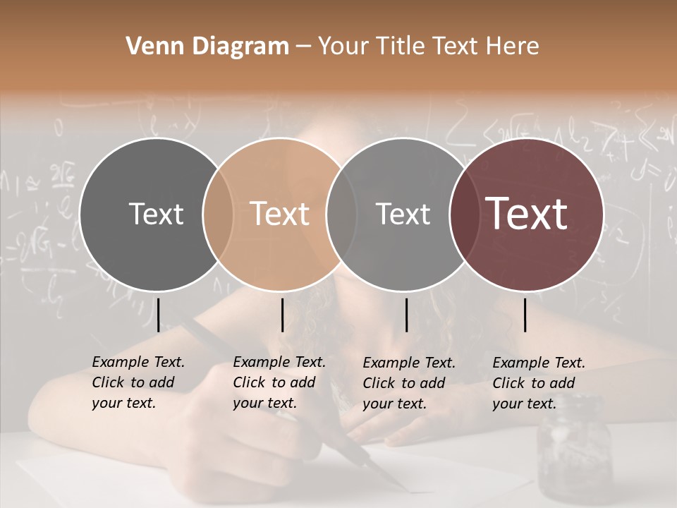 University Desk Blonde PowerPoint Template