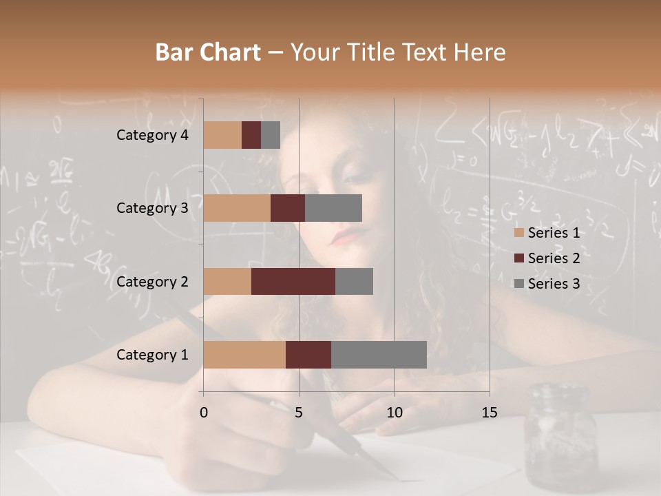 University Desk Blonde PowerPoint Template