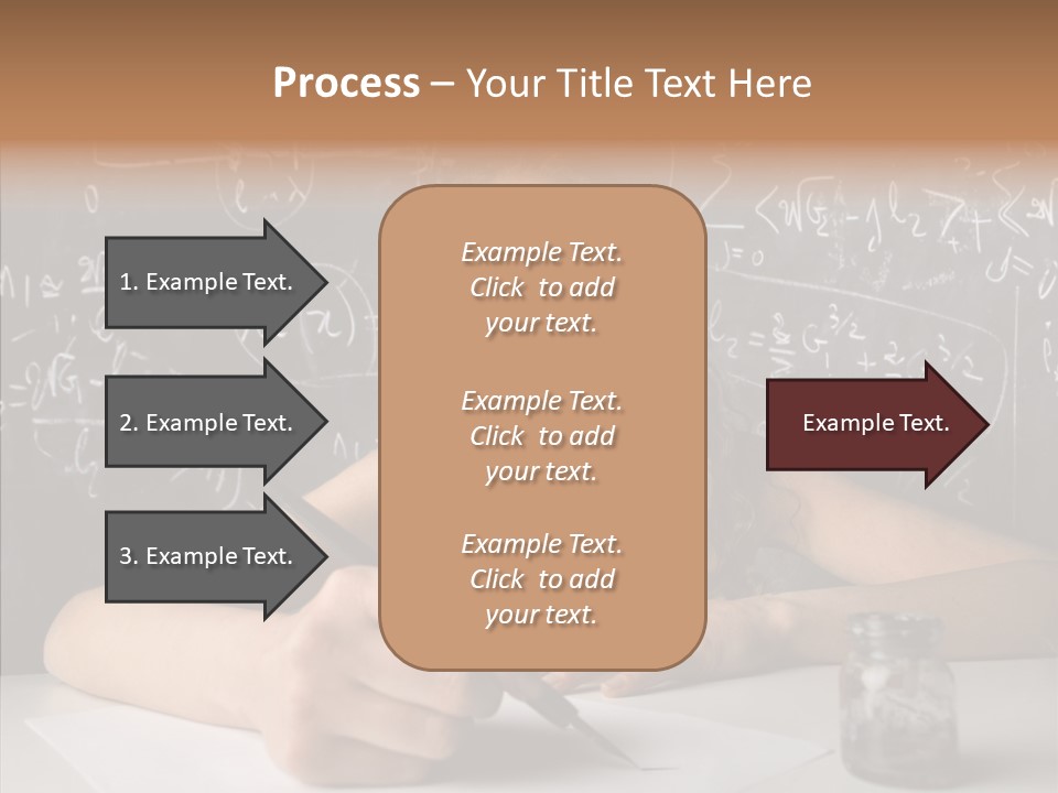 University Desk Blonde PowerPoint Template