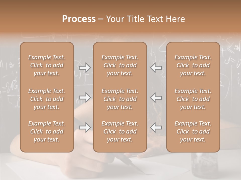University Desk Blonde PowerPoint Template