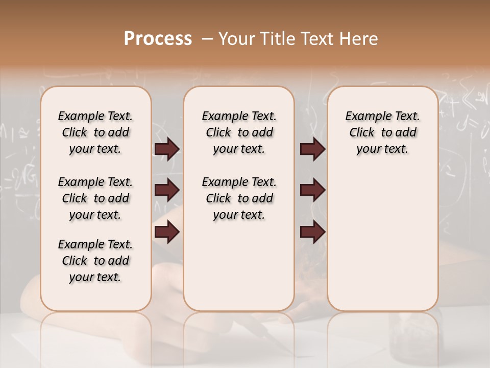 University Desk Blonde PowerPoint Template