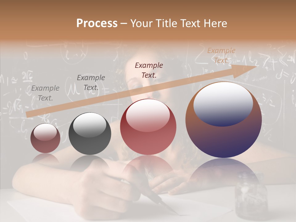 University Desk Blonde PowerPoint Template