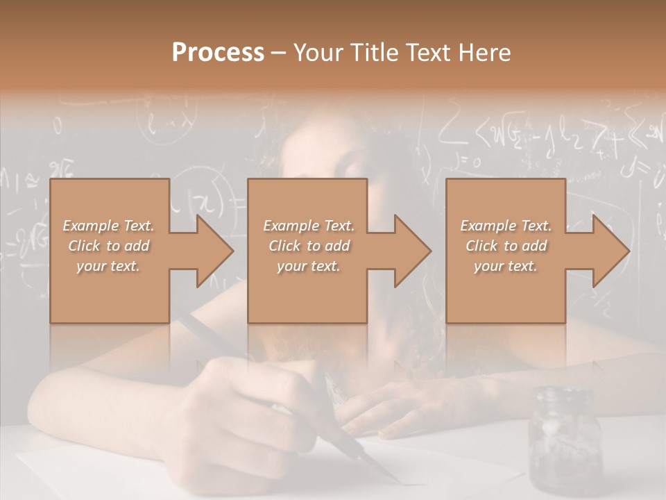 University Desk Blonde PowerPoint Template