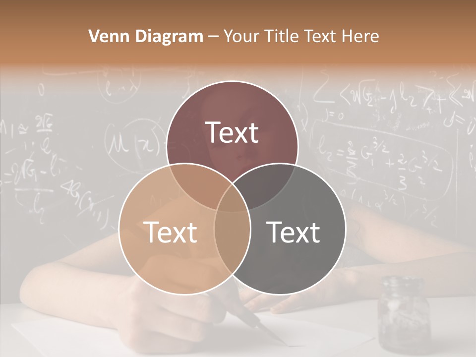 University Desk Blonde PowerPoint Template