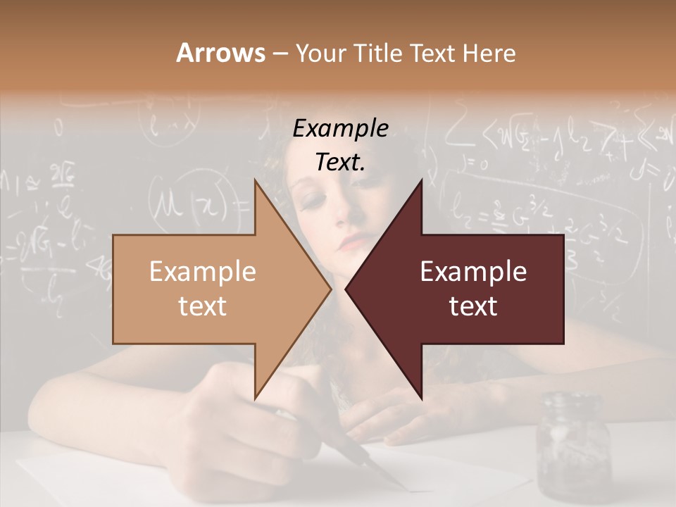 University Desk Blonde PowerPoint Template