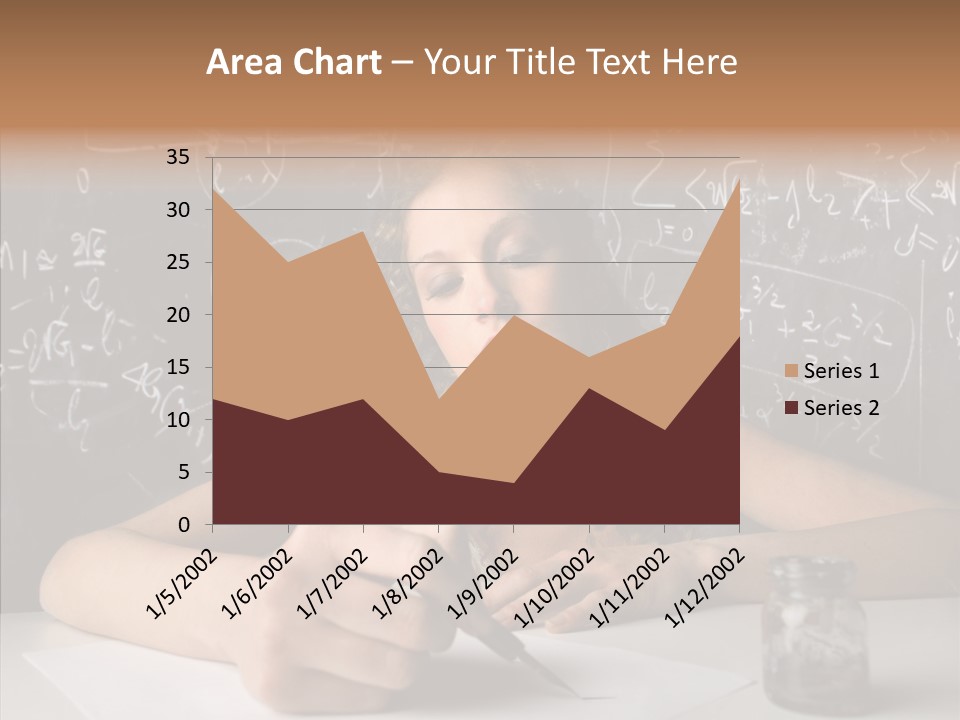 University Desk Blonde PowerPoint Template