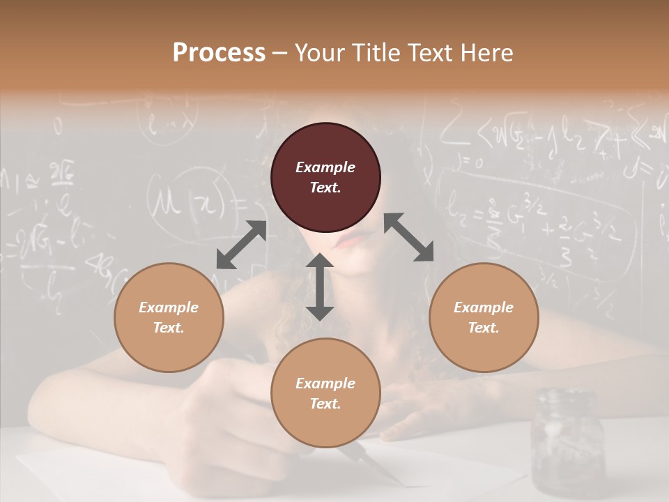 University Desk Blonde PowerPoint Template