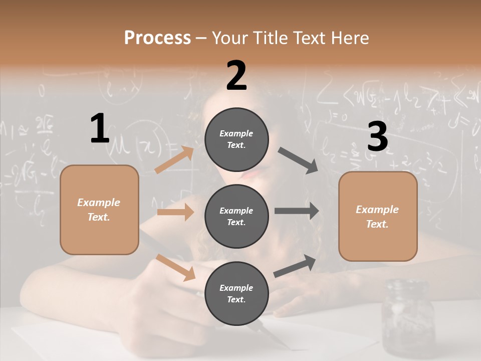 University Desk Blonde PowerPoint Template