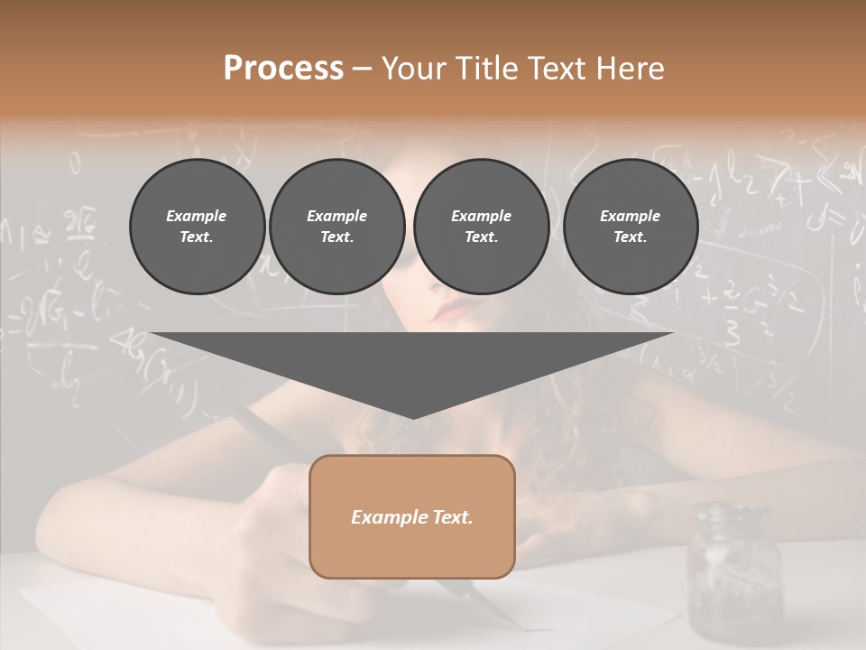 University Desk Blonde PowerPoint Template