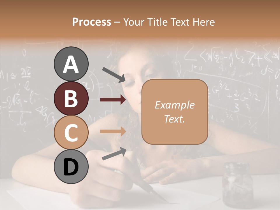 University Desk Blonde PowerPoint Template