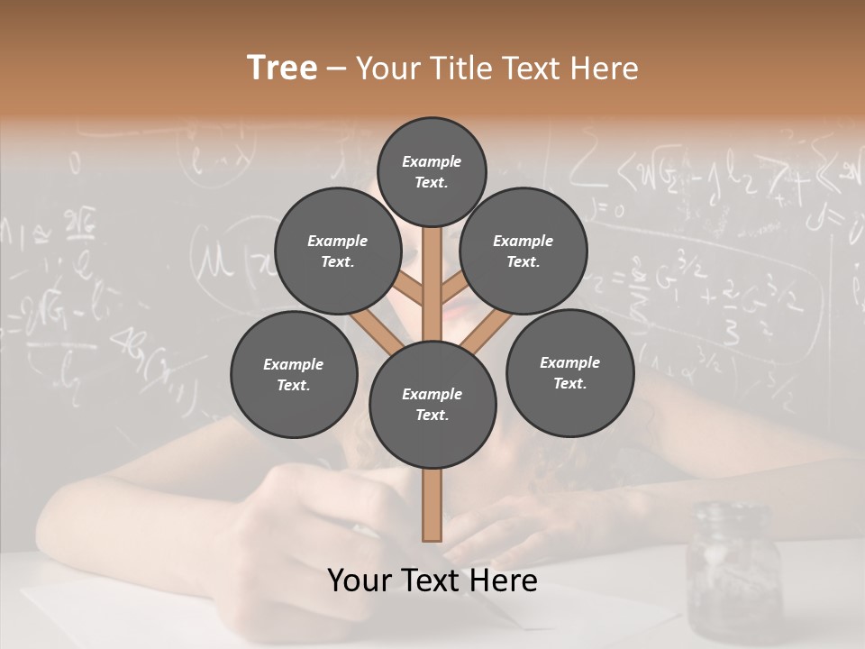 University Desk Blonde PowerPoint Template
