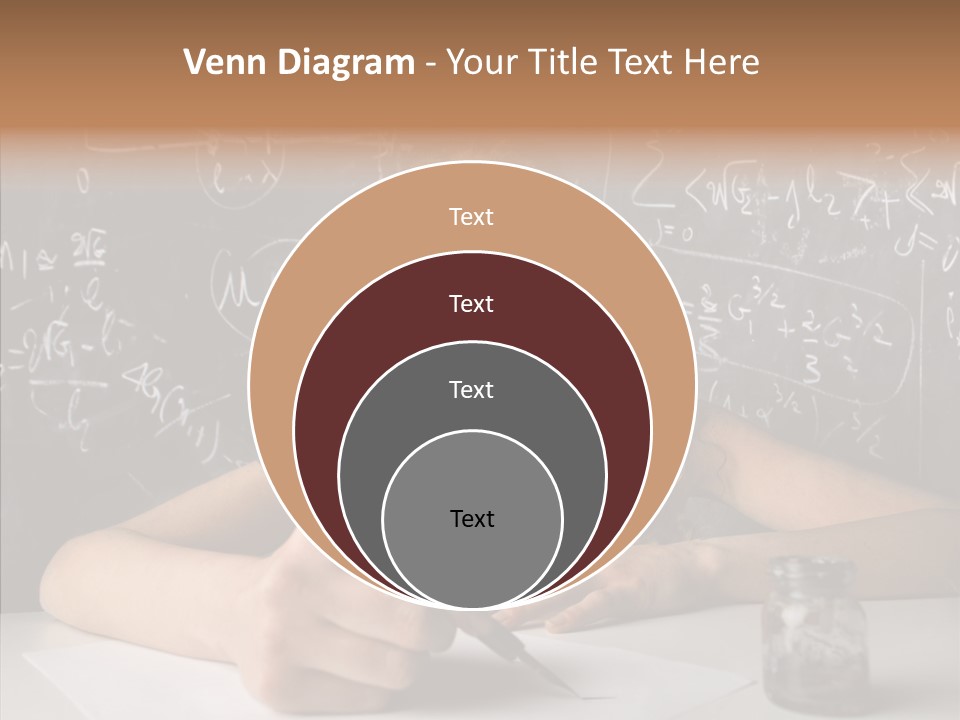 University Desk Blonde PowerPoint Template