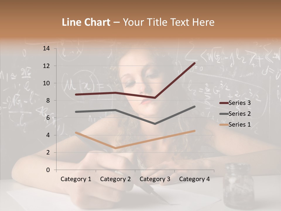 University Desk Blonde PowerPoint Template