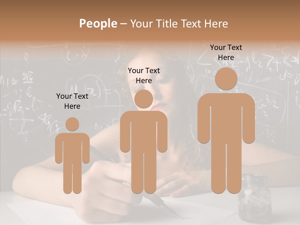 University Desk Blonde PowerPoint Template