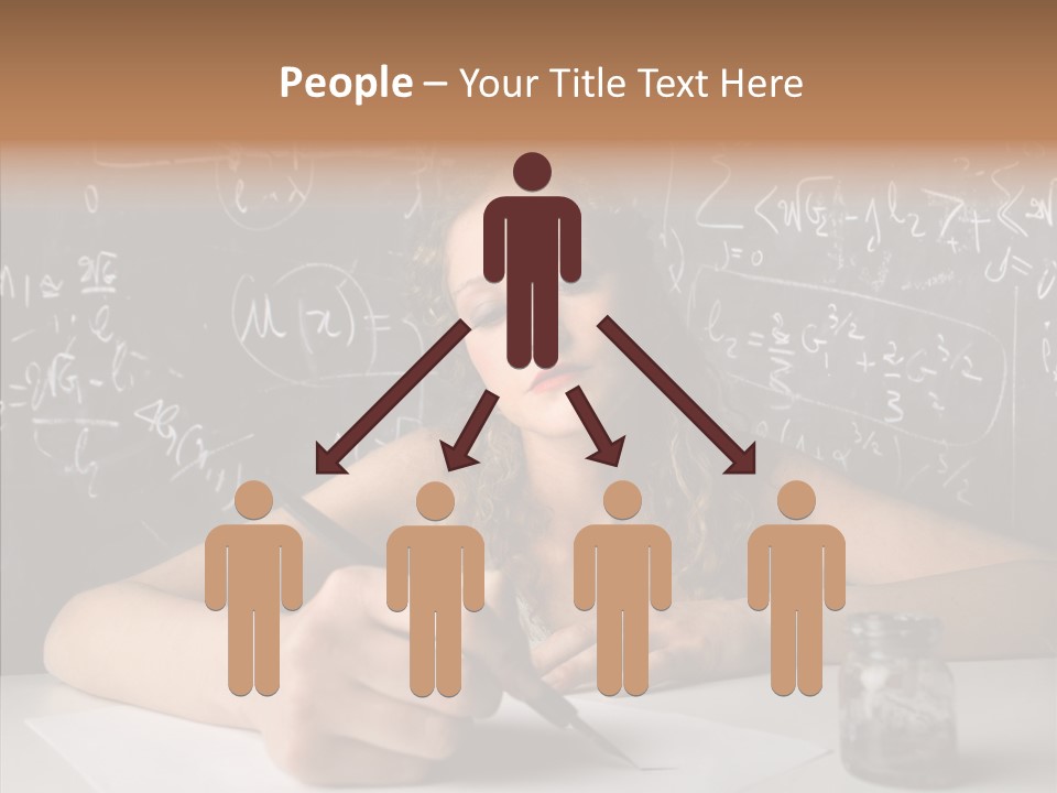 University Desk Blonde PowerPoint Template