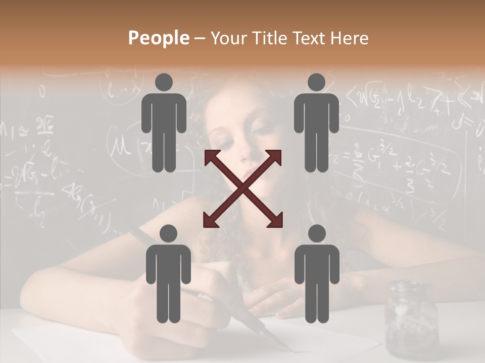 University Desk Blonde PowerPoint Template