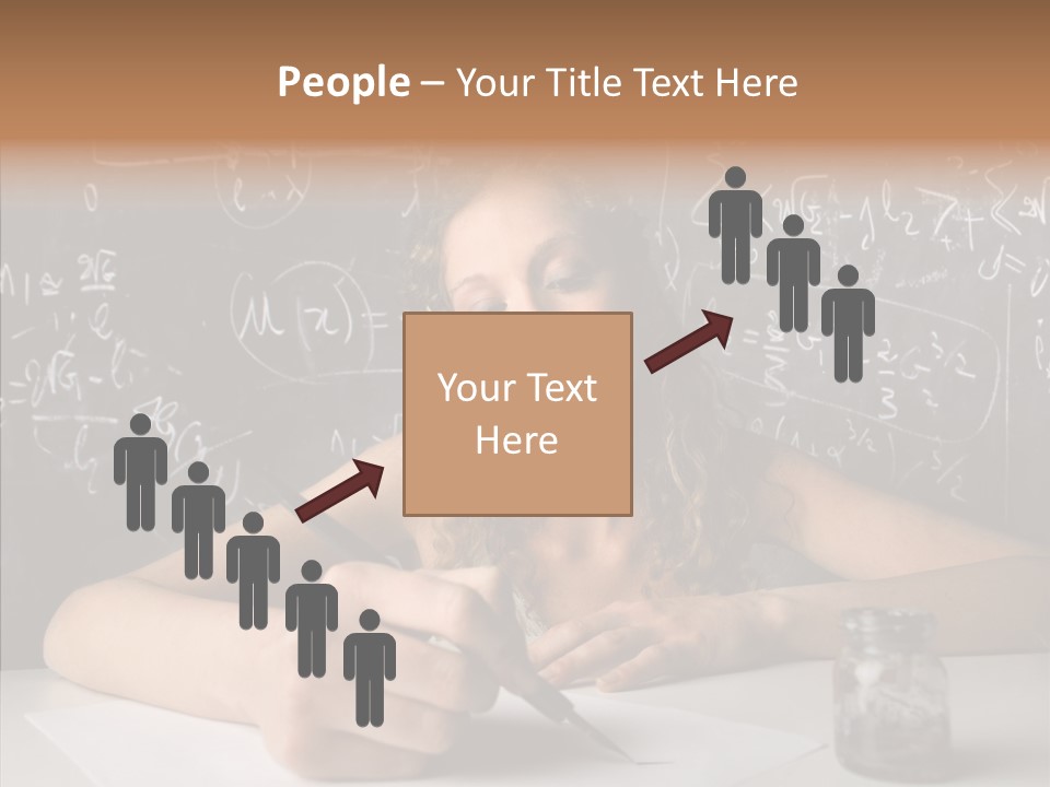 University Desk Blonde PowerPoint Template