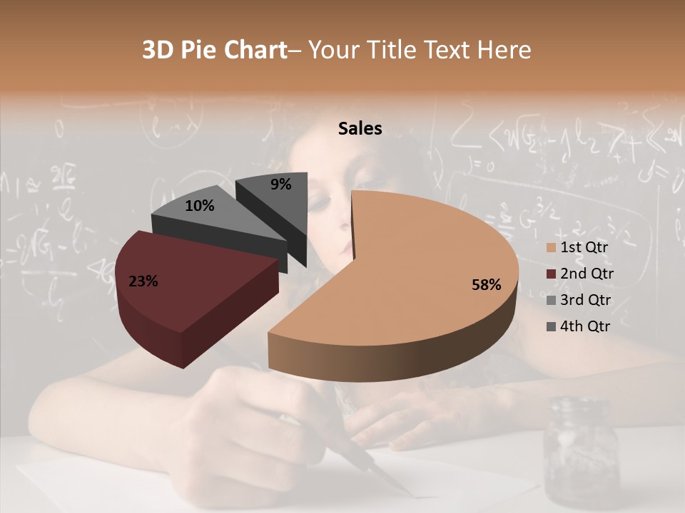 University Desk Blonde PowerPoint Template