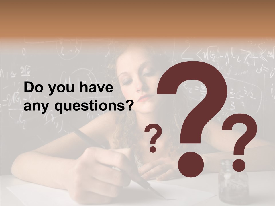 University Desk Blonde PowerPoint Template