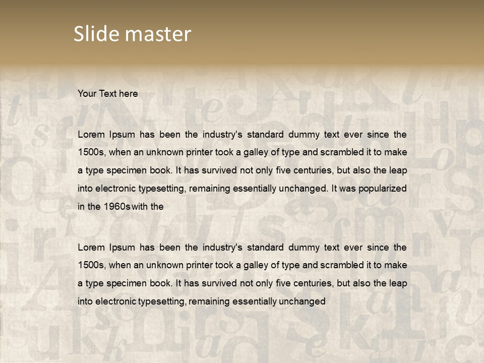 Grainy Sepia Background PowerPoint Template