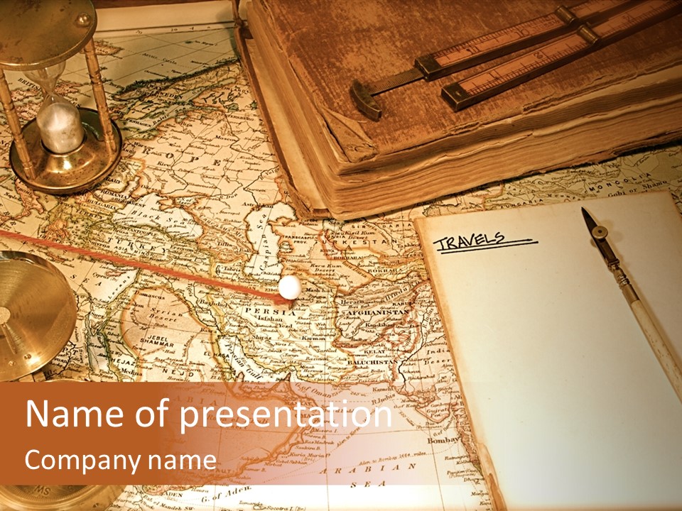 Atlas Hourglass Ruler PowerPoint Template