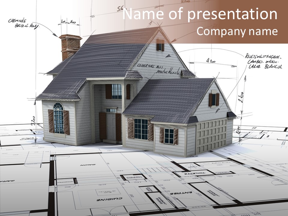 Roof Tiles Structure Plan PowerPoint Template