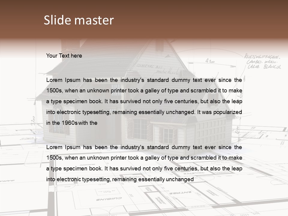Roof Tiles Structure Plan PowerPoint Template