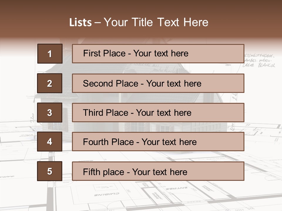 Roof Tiles Structure Plan PowerPoint Template
