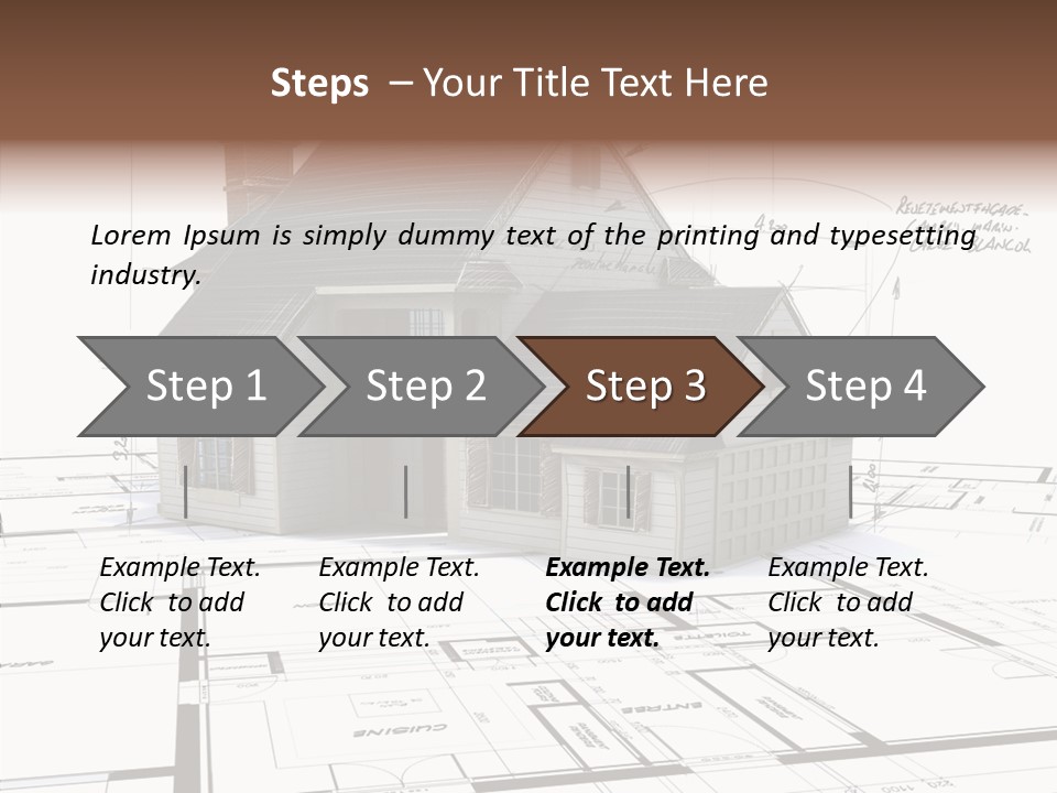 Roof Tiles Structure Plan PowerPoint Template