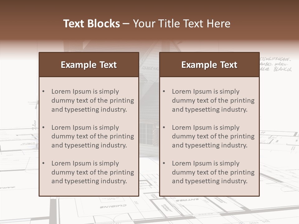 Roof Tiles Structure Plan PowerPoint Template