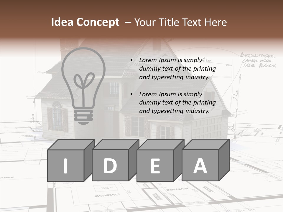 Roof Tiles Structure Plan PowerPoint Template